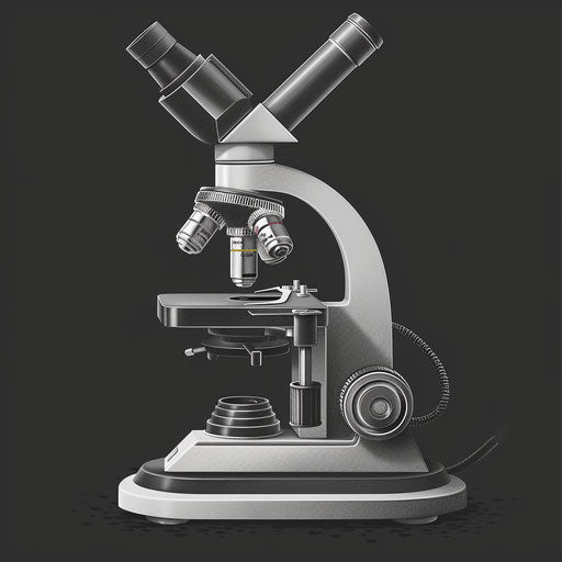 Realistic research illustration on dark background