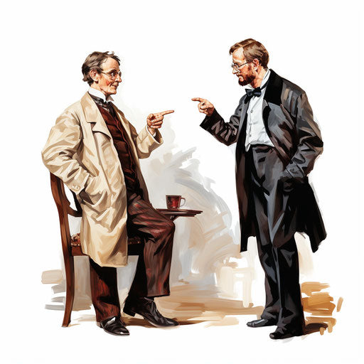 Chatty illustration in the style of oil painting