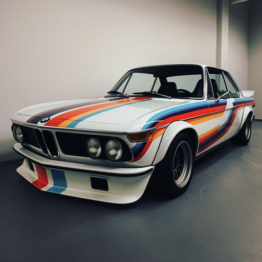 Custom decals for classic BMW car