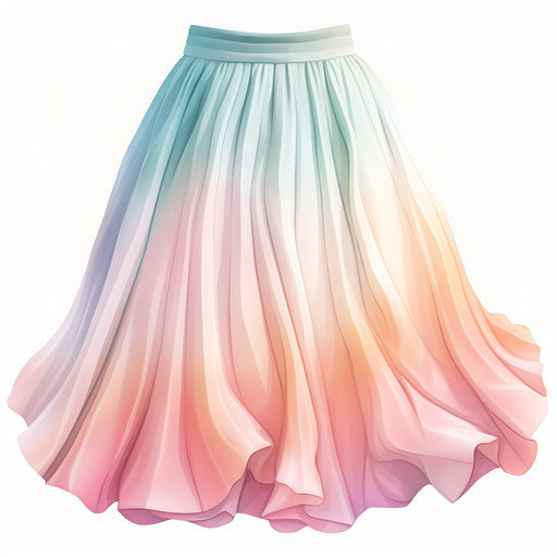 Skirt illustration in the style of Pastel Colors Art