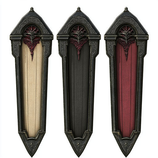 Realistic clipart of vampires in coffins