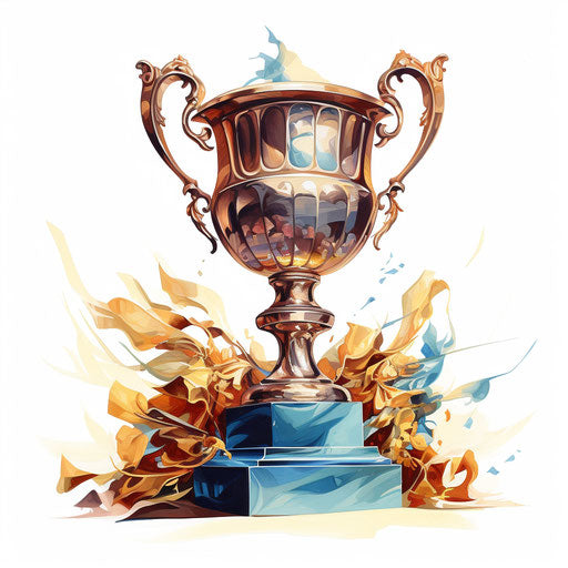 Prize clipart in the style of oil painting, on a white background