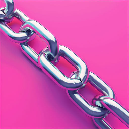 Metal clipart on bright magenta background