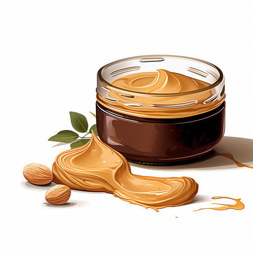 Peanut butter illustration in Chiaroscuro Art style