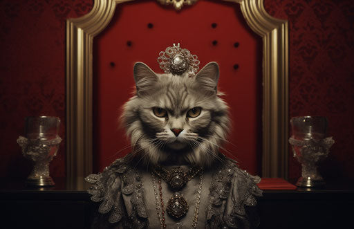 Cat in the living room, looking into the camera