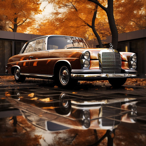 Classic chrome of Mercedes Benz