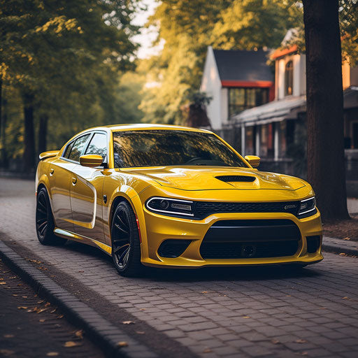 Dodge charger hellcat Bright yellow