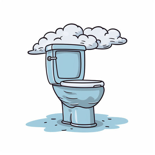 Minimalist style artwork of potty on white background