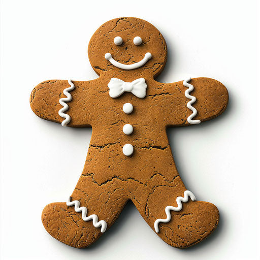 Gingerbread man clipart in realistic photo style