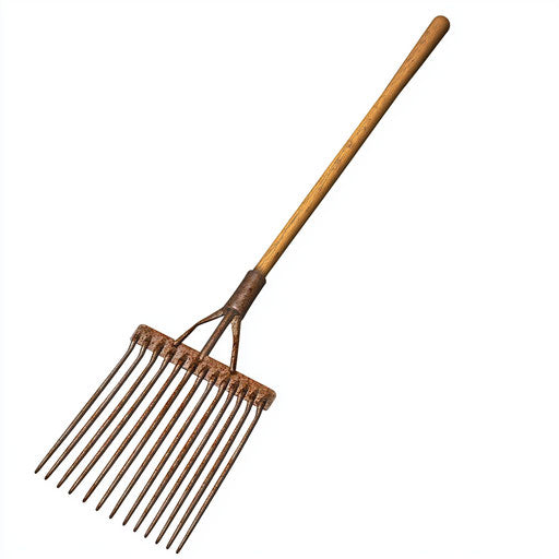 Realistic image of a rake, high resolution, isolated