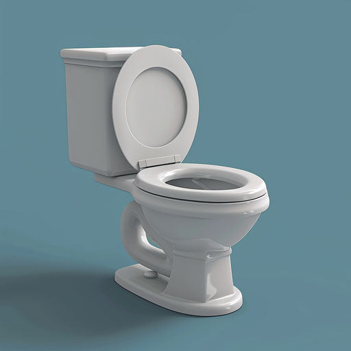 Realistic potty clipart on flat blue background
