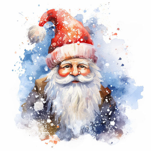 Christmas gnome clipart in the style of Impressionistic Art, on a white background