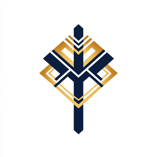 Inspiring church logo with stylized cross and modern typography