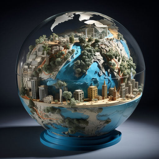 3D representation of earth: realistic environmental portrait