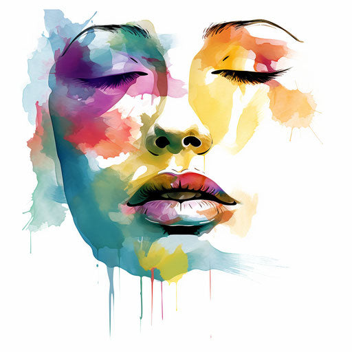 Nose clipart in the style of Impressionistic Art, on white background