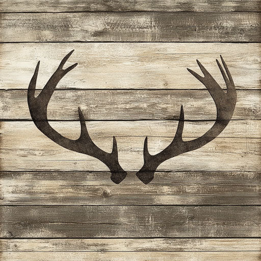 Vintage wooden deer antlers for cabin decoration