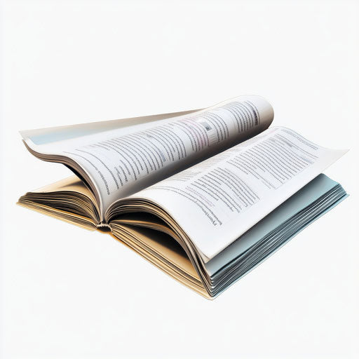 3D magazine with flat white background, isolated clipart