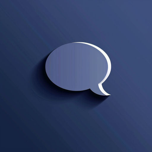 Ultra-realistic speech bubble on flat indigo background
