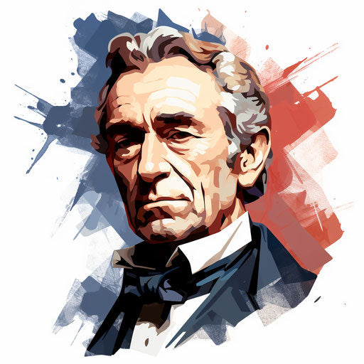 President in chiaroscuro style on white background