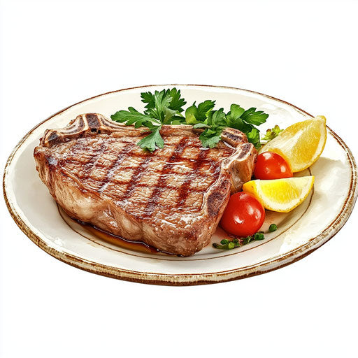Realistic illustration of a beef steak, high resolution, no background, isolated
