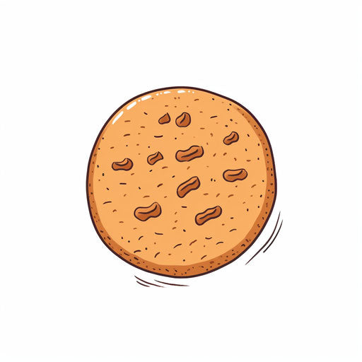 Illustration of biscuit in Minimalist style, on a white background