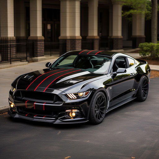 Classic Racing Stripes on Ford Mustang GT Shelby