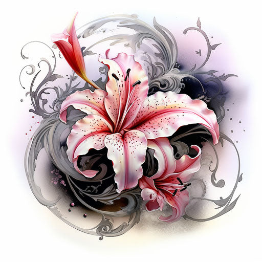 Artistic tattoo: digitally enhanced design with fisheye effects