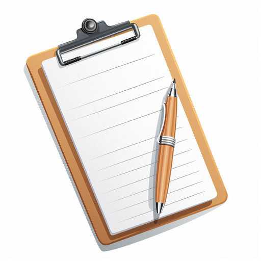 Checklist clipart in the style of Oil painting, on a white background