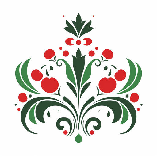Italian restaurant logo with classic red and green motif on white
