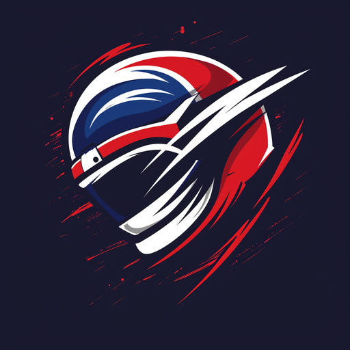 Sports company logo with dynamic lines and bold typography