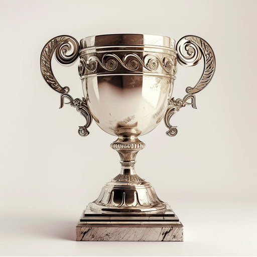 Winning illustration in a photo realistic style against a flat white background