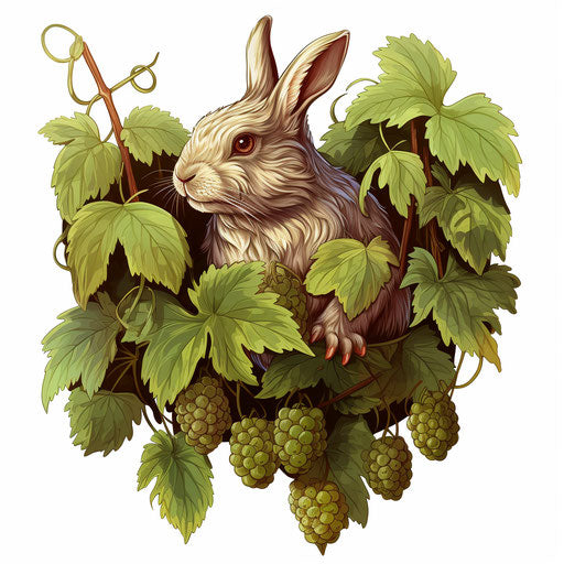 Illustration of hopping in the style of Chiaroscuro Art, on white background