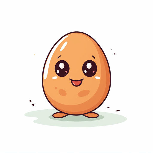 Minimalist egg illustration on white background