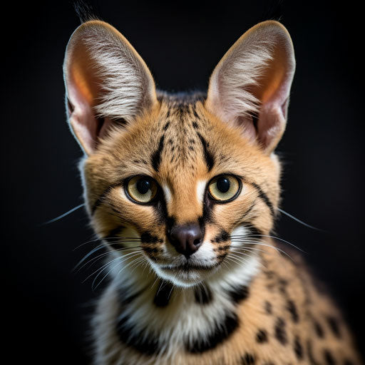 Close-up portrait of a serval cat