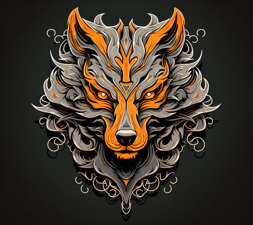 Wolf head design for a cartoon character
