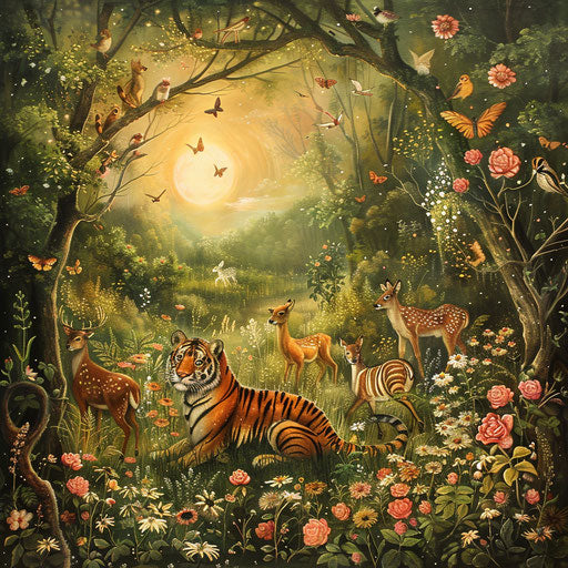 Wild harmony in a lush meadow