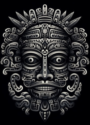 Mask of Aztec symbol