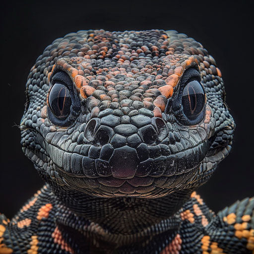 Gila monster with a playful expression