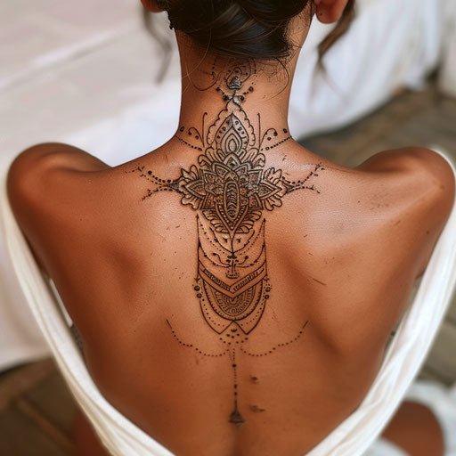 Intricate Spine Tattoo Sketches