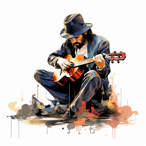 Playing clipart in the style of Chiaroscuro Art on white background