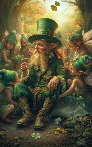 The Leprechaun and fairies in the forest