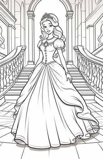 Fairytale princess coloring pages baby princess princess