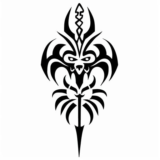 Simple tattoo sketch of a hakuna matata symbol in a flat clipart style using only black ink