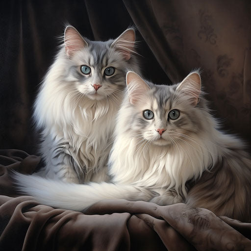 Two Siberian cats
