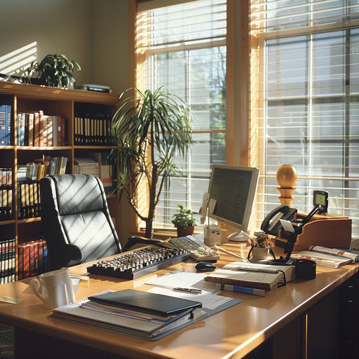 Bright and organized financial planner's office