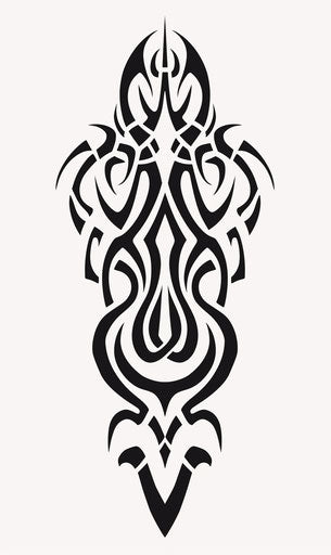 Dynamic celtic tattoo template, tribal style artwork