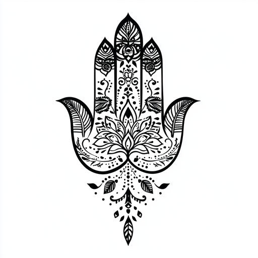 Hamsa Hand Tattoo Tattoo Outlines
