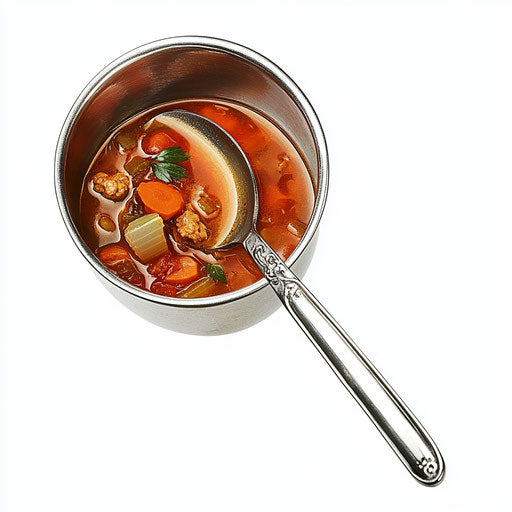 Realistic clipart of a soup spoon, high resolution, isolated