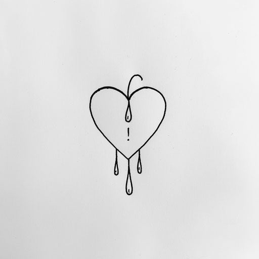 Heart crying a single tear