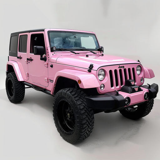 Old Light Pink Metallic Jeep Wrangler